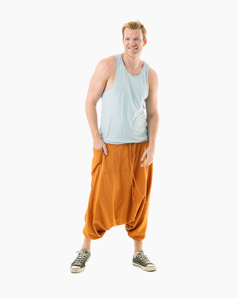 mens buddha pants#color_orange