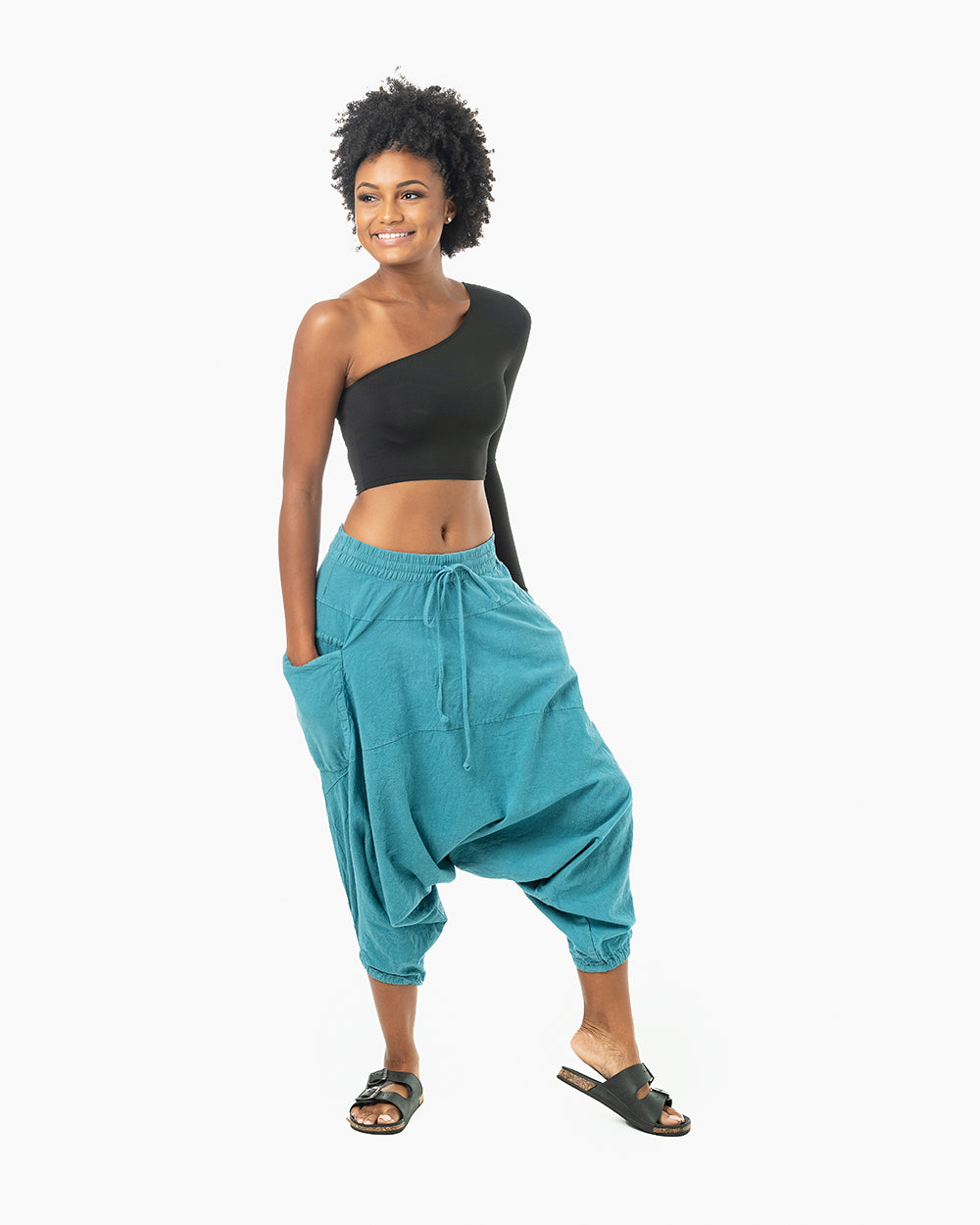 buddha pants #color_turquoise