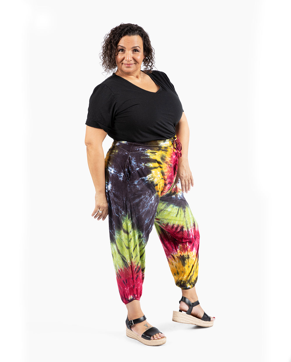 tie dye harem pants