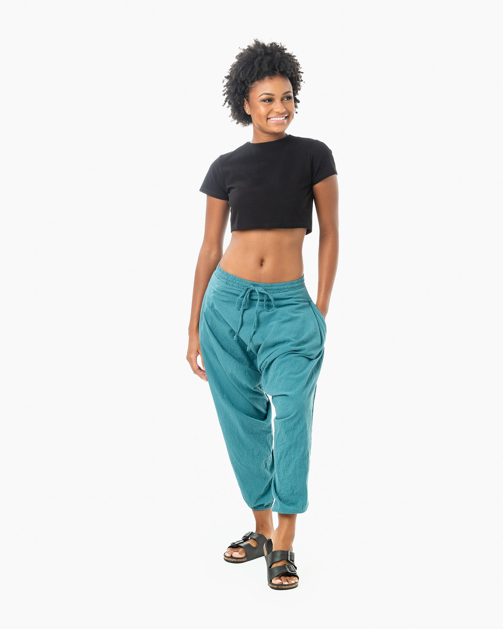 women buddha pants#color_turquoise