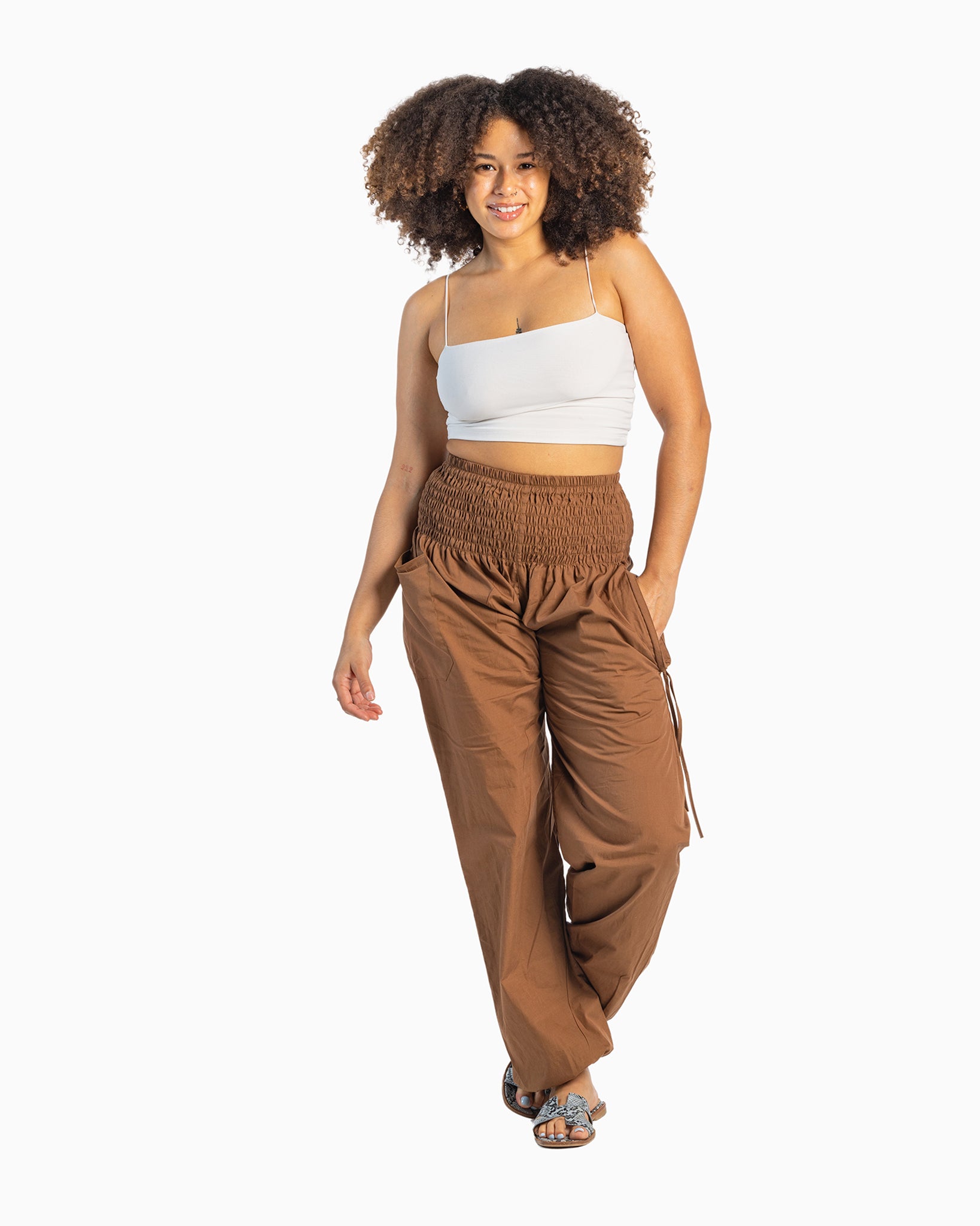 Harem Pants  #color_brown