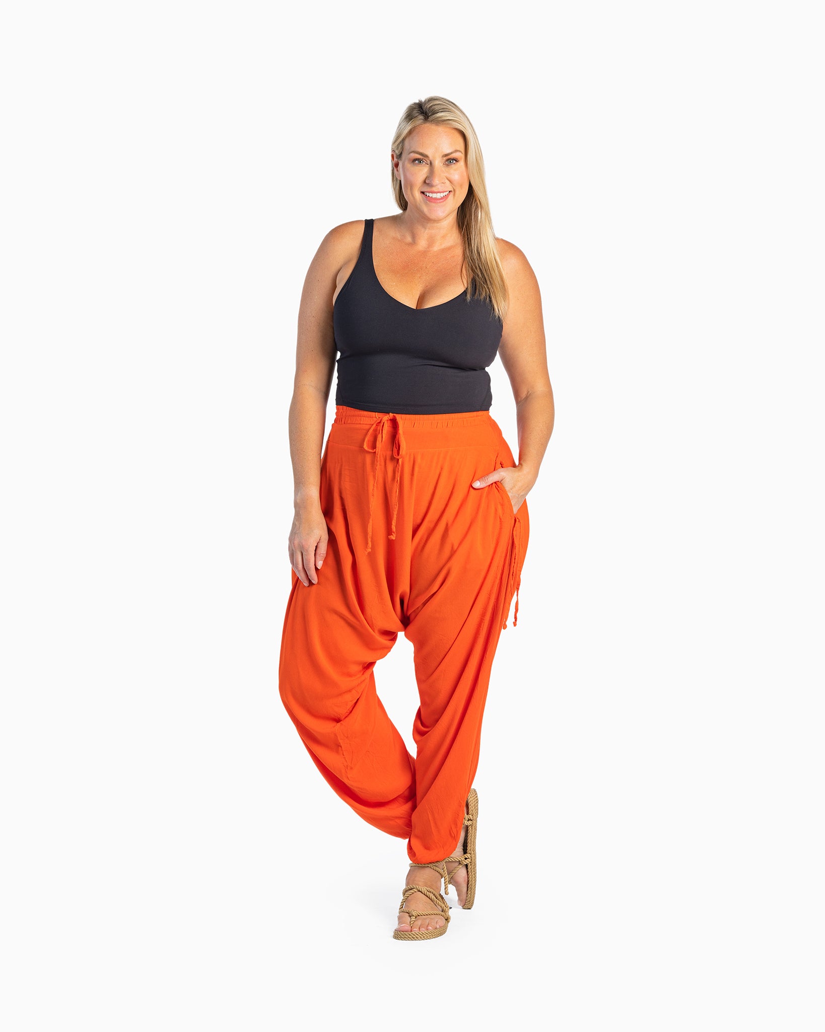 balloon pants for womens#color_tomato