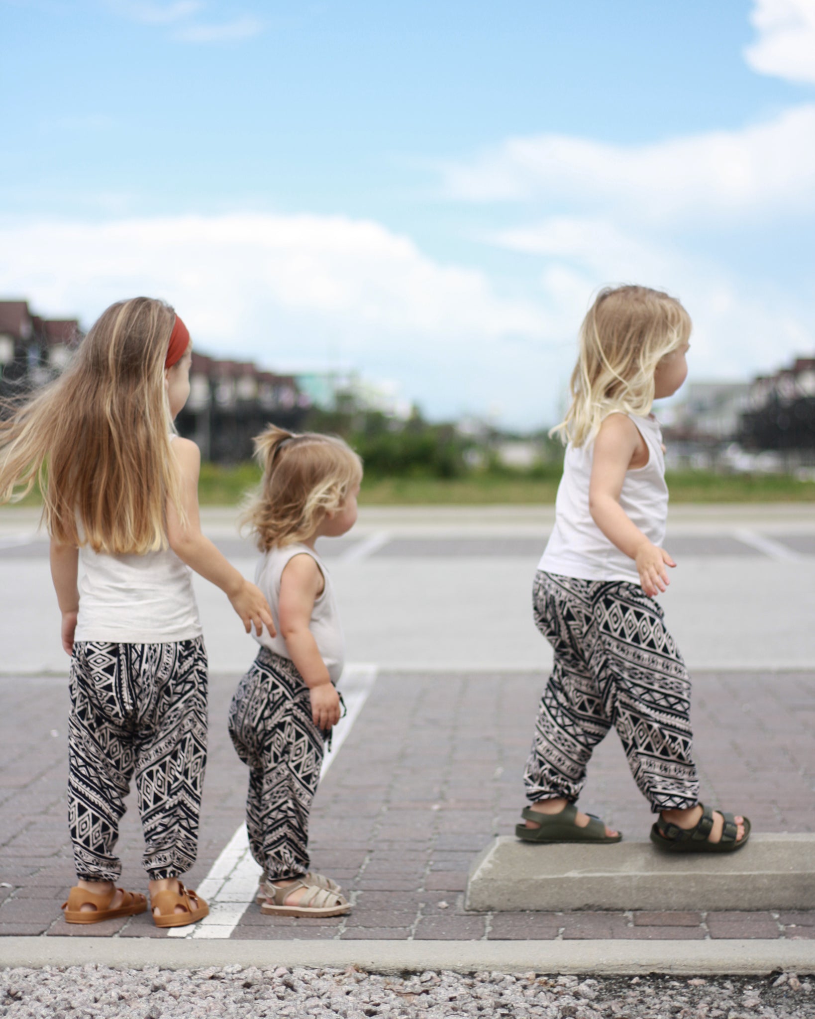 toddler pants #color_black triangle tribal